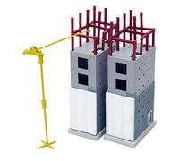 TomyTEC- Modernes Hochhausgebäude im BAU Modélisme ferroviaire, 301967, Multicolore