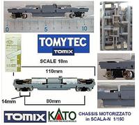 Tomytec TM-06R Chassis Cadre Motorisé 8 Roues Motrices Lungh. mm.110 Échelle-n