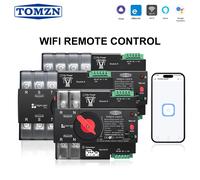 TOMZN EWelink WIFI Smart ATS 2P 3P 4P Minuteur 230V Commutateur de transfert automatique double alimentation Télécommande sans interruption 63A 100A 125A
