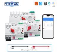 TOMZN TUYA SmartLife WIFI Commutateur de transfert automatique intelligent ATS double alimentation ininterrompue 2P 3P 4P 230V 63A 100A 125A