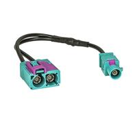 tomzz Audio 1503-017 Adaptateur d'antenne Double Fakra (F) Femelle sur Fakra (M) mâle Compatible avec Audi VW RCD RNS