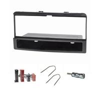 tomzz Audio 2415-026 Kit de cache-radio compatible avec Ford Focus Fiesta Escort Cougar Puma Mondeo Transit avec compartiment de rangement Adaptateur radio ISO Adaptateur d'antenne ISO DIN Etrier d...