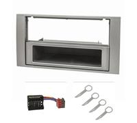 tomzz Audio 2415-037 Cache-Radio Compatible avec Ford Focus 2 Fiesta C-Max S-Max Galaxy Mondeo Kuga Transit argenté avec Adaptateur Quadlock ISO étrier de déverrouillage