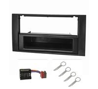 tomzz Audio 2415-041 Cache-Radio Compatible avec Ford Focus 2 Fiesta C-Max S-Max Galaxy Mondeo Kuga Transit Noir avec Adaptateur Quadlock ISO étrier de déverrouillage