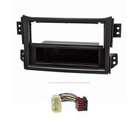 tomzz Audio 2439-104 Cache-Radio Compatible avec Opel Agila B Suzuki Splash Noir avec Adaptateur Radio ISO
