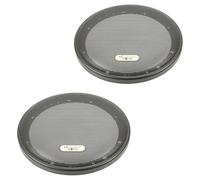 tomzz Audio 2800-002-1 Excalibur Grille de Haut-Parleur pour Haut-Parleur DIN 165mm Noir 2 pièces Anneau Plastique avec Grille métallique Jeu