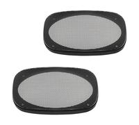 tomzz Audio 2800-005 Grille de Haut-Parleur pour Haut-Parleur 4 x 6 Pouces, Noir, 2 pièces, Anneau en Plastique avec Grille métallique, lot