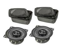 tomzz Audio 4000-010 Kit de Haut-parleurs en Coffret DIN 100mm, Look rétro, système coaxial à 2 Voies 80 Watts