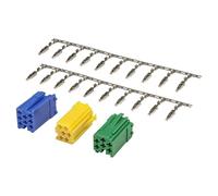 tomzz Audio 5800-090 Mini connecteur ISO Set Vert Jaune Bleu Boîtier 20 Contacts