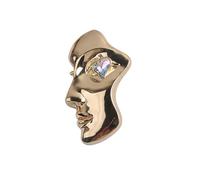 Ton abstrait visage humain broche broche élégante pour vestes chapeau accessoires de mode bijoux décoratifs élégants broche ton or tendance