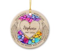 Ton Aile Était Prête, Mon Cœur Ne L'Était Pas Pendentif De Noël Créatif Ornement Suspendu Mignon Décoration De Noël A Suspendre pour Maison Mariage Fête