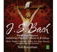 TON KOOPMAN/+ -J.S.BACH: MATTHÄUS-UND JOHANNES-PASSION,MASS IN B MINOR 7 CD NEUF