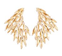 Ton Or Aile Boucles d'oreilles, Cascadant Marquise Cristal Anges Plume Statement Déclaration Boucles d'oreilles, Fête
