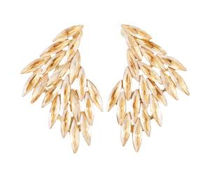 Ton Or Aile Boucles d'oreilles, Cascadant Marquise Cristal Anges Plume Statement Déclaration Boucles d'oreilles, Fête