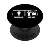 Ton père, Mon père, ma Fille, Ton Fils, Professeur d'art drôle PopSockets PopGrip Adhésif