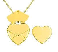 Tonaifacai Collier ras du cou avec pendentif à message caché, Gold