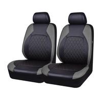 TONAUA Housse de Siège pour Ford Ranger 2015-2023, Voiture Ensembles Housses de Siege Avant Arrière Coussin Cuir PU Couvre Appui-tête Protection,Grey- Front Seat Cover 1 Pair