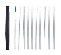 TONAUA Perche Télescopique De 1 À 12m, Brosse Télescopique Hydroscopique pour Nettoyer Les Panneaux Photovoltaïques et Solaires Kit De Nettoyage De Perche Télescopique (sans Pinceaux)