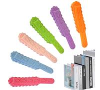 TONAUP Lot de 6 marque-pages automatiques en silicone - Marque-page automatique - Petits poissons - Colorés - Pour l'école, le bureau à domicile