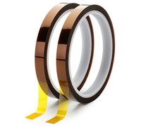 TONAUP Ruban Résistant à la Chaleur 2pcs 15 mm x 33 m Ruban Adhésif Haute Température Rubans de Presse à Chaud Rubans Chauffants Ruban Isolant Fauve pour Presse à Sublimation et Imprimante 3D