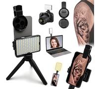 TONBAO Kit Lumière LED pour Tatouage avec Filtre CPL 52mm Anti Reflets, Idéal pour Créer du Contenu TikTok Youtube Compatible avec Smartphone Tablet et Appareil Photo
