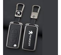 TonBE Housse de clé de Voiture pour Peugeot RCZ 2013-2015,Alliage Etui a Clef Couvre Clef Coque De Clé De Voiture Protection Coque Clé Télécommande Coque de Protection Accessoires,3-D-2