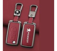 TonBE Housse de clé de Voiture pour Peugeot RCZ 2013-2015,Alliage Etui a Clef Couvre Clef Coque De Clé De Voiture Protection Coque Clé Télécommande Coque de Protection Accessoires,2-D-2