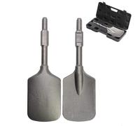 tonchean Bêche en argile pour disjoncteur, embout hexagonal de 3,8 cm | Avec étui de transport, marteau de démolition, forets burins pour rupteur électrique, acier chromé, 43,9 cm × 13,5 cm