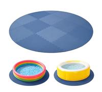 tonchean Tapis rond de 190 cm pour baignoire gonflable, fond de teint pour baignoire gonflable, rembourrage en mousse EVA pour jacuzzi extérieur, piscine, spa, jeu (bleu)