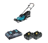 Tondeuse 2x18V 43cm DLM432Z + 2 batteries BL1850B 18V 5 Ah + 1 chargeur rapide double DC18RD MAKITA