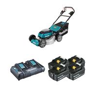 Tondeuse 36V DLM532Z 53cm + 4 batteries BL1850B 18V 5 Ah + 1 chargeur rapide double DC18RD MAKITA