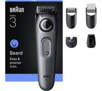 Braun BeardTrimmer 3 BT3560 tondeuse à barbe Batterie 40 2 cm Noir, Gris