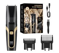 Tondeuse à barbe électrique étanche IPX7 avec peigne à longueur réglable (1 à 20 mm) pour pattes et chaumes, tondeuse multifonction avec 2 vitesses, double moteur