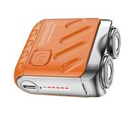 Tondeuse à barbe électrique étanche pour homme, tondeuse à barbe électrique portable pour homme | Rechargeable par USB pour bagages, utilisation à sec et humide