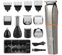 Tondeuse à Barbe Électrique Multifonction pour Hommes Écran Lcd | Rechargeable 1000mah, Acier Inoxydable et Abs, Usage Maison ou Salon, Contrôle Précis et Résistant