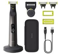 Philips OneBlade Pro 360 Authentique Visage+Corps - Tondeuse à barbe électrique, rasoir et tondeuse corps, 2 lames 360, 1 sabot avec 20 hauteurs de coupe, 1 kit Corps, 1 socle de charge, QP6652/35