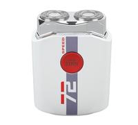 Tondeuse à Barbe Entièrement Automatique, Tondeuse à Barbe électrique pour Hommes avec Construction en Alliage de Zinc, Portable, Double Tête Lavable, Détachable, Adaptée à la