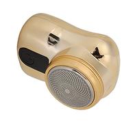 Tondeuse à Barbe Fil, Tondeuse à Barbe USB Chargeant une Feuille de Lame Courbe étanche pour la Maison (Champagne Or)