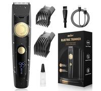 Tondeuse à Barbe Pour Homme,Tondeuse Cheveux Hommes Sans Fil Rechargeable Tondeuse À Barbe Électrique Cheveux Avec Écran LED Pour Hommes, Femmes, les Enfants et la Famille, Noir