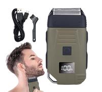 Tondeuse à barbe pour hommes, rasoirs électriques pour hommes | Coupe de cheveux portable avec filet de protection - Kit de toilettage pour barbe, tondeuse à cheveux, kit de toilettage pour