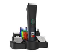 Tondeuse à barbe rechargeable imperméable + kit de soin pour oreilles, visage, corps et moustache