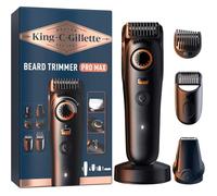 Tondeuse à barbe sans fil - RUSSBOY - 40 réglages de longueur - 4 sabots interchangeables - Imperméable - Rechargeable