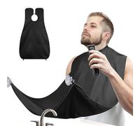 Tondeuse à barbe, tablier de rasage, bavoir à barbe, moustache, kit de toilettage pour le visage, cape de coupe de poils pour homme, père, mari, garde la salle de bain propre avec 2 ventouses qui