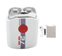 Tondeuse à barbe Tondeuse à barbe électrique pour hommes Tondeuse à barbe entièrement automatique Portable Lavable Double tête détachable Voyage en alliage de zinc Machine de de