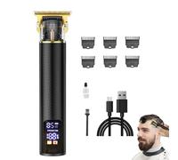 Tondeuse À Barbe - Tondeuse Cheveux Professionnelle Sans Fil, Étanche & Rechargeable Avec Écran LED | Lame Acier Inoxydable | Peigne Guide 6 Vitesses | Kit Coiffure Pour Adultes & Enfant