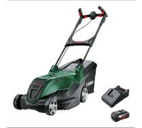 Tondeuse à batterie Bosch AdvancedRotak 0-600-8B9-G01, Tracteur autoporté, 44cm, 36V, 4Ah, surface max 750m², réglage coupe 25-80mm, bac 50L