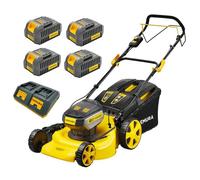 Tondeuse à batterie - NEMURA - Autotractée - Largeur de coupe 46cm - 4 batteries 4Ah