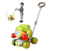 Tondeuse À Bulles,Jouet Pousseur Souffleur de Bulles - Jeu Éducatif Dinosaure pour Maison Voyage École Maternelle 3 Ans et Plus