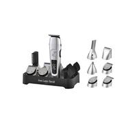 Jean Louis David – Tondeuse multifonction 6-en-1 – Barbe/nez/oreilles/corps, lames inox, recharge USB