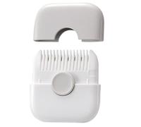 Tondeuse à cheveux à extrémités fourchues pour femme 2 en 1, mini brosse cheveux portable et mignonne, bouton amovible anti-poussière, trancheuse réglable en acier inoxydable, gris
